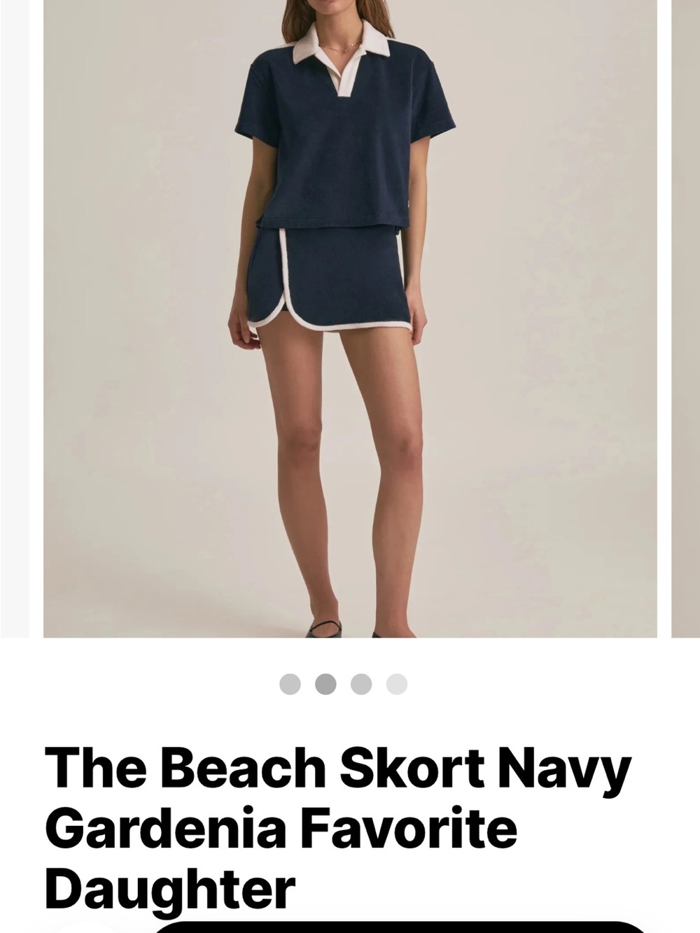 Favorite Daughter Navy Skort with White Trim